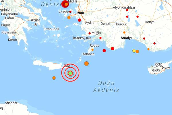 Akdeniz’de deprem