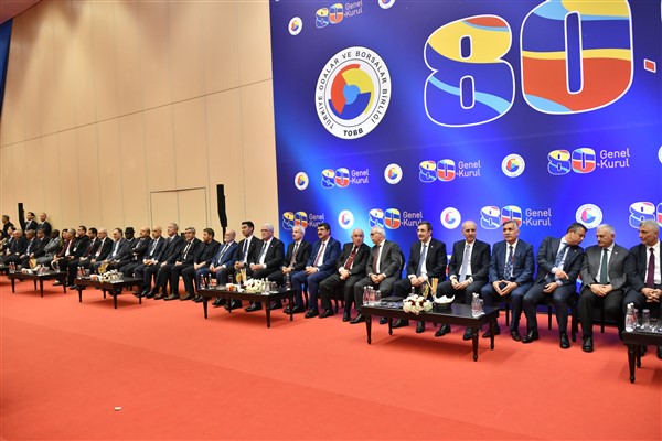 Cumhurbaşkanı Yardımcısı Yılmaz, TOBB 80. Olağan Genel Kurulu’na katıldı