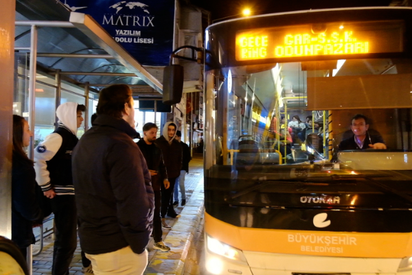 Eskişehir’de düzenlenen gece seferlerini 7 bin 100 yolcu kullandı