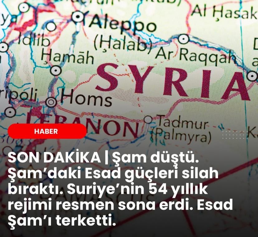 Şam düştü. Esad ülkeyi terk etti. Esad nerede?