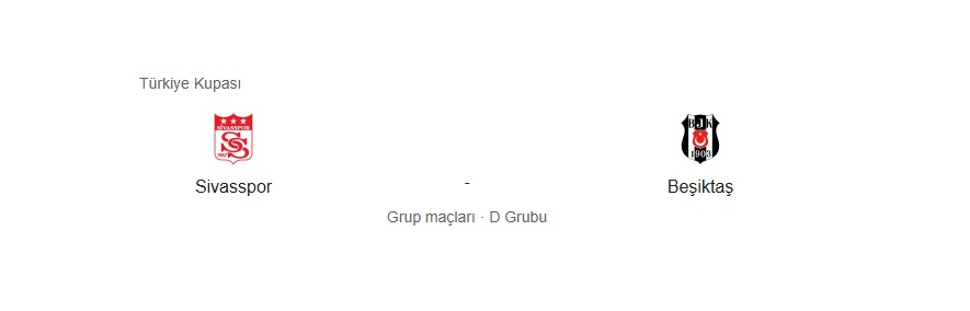 Sivasspor Beşiktaş Türkiye Kupası D Grubu 7 Ocak 2025
