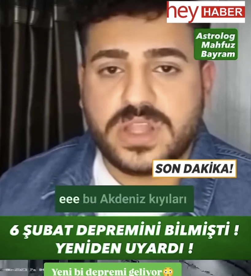 Deprem Kahini Mahfuz Bayram Uyardı!
