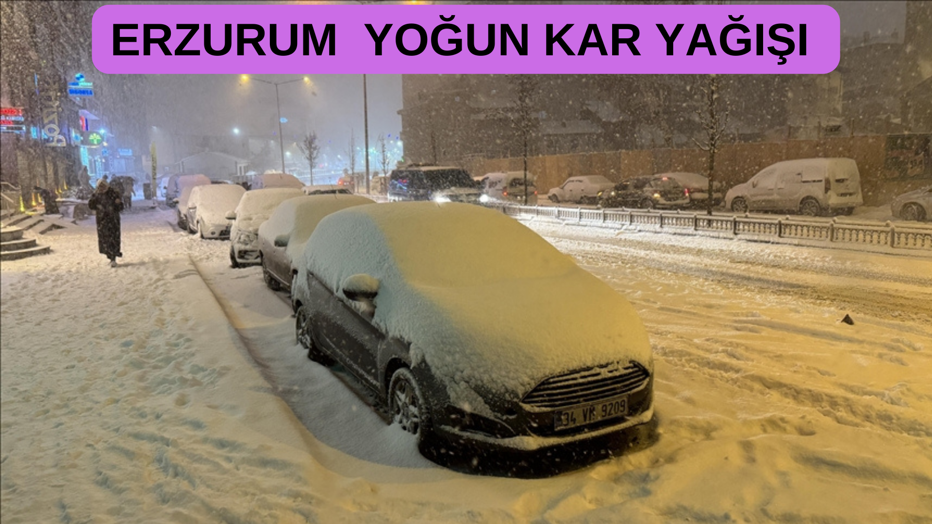 Erzurum Kar Yağışı! Okullar Tatil Mi?