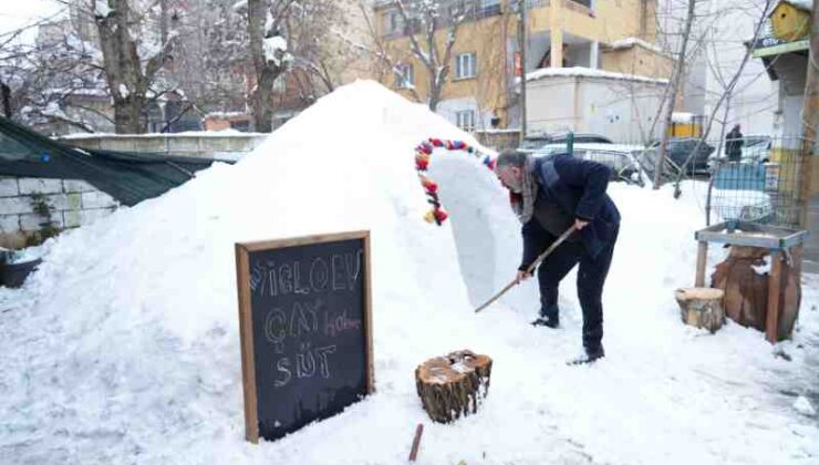Muş’ta Çay Keyfi Bir Başka! İgloda Çay Deneyimi
