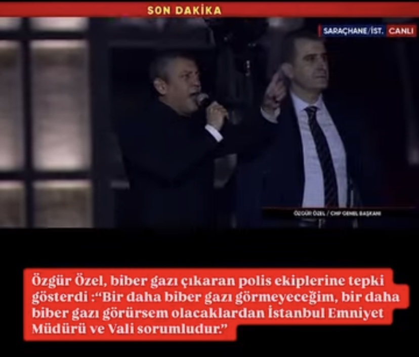 Özgür Özel Saraçhane: Biber Gazı Görmeyeceğim!