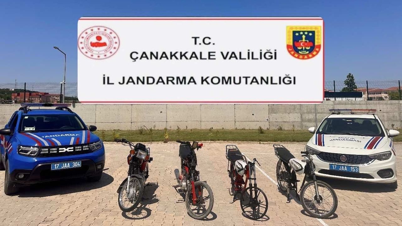 Çanakkale’de trafik magandaları jandarmadan kaçamadı