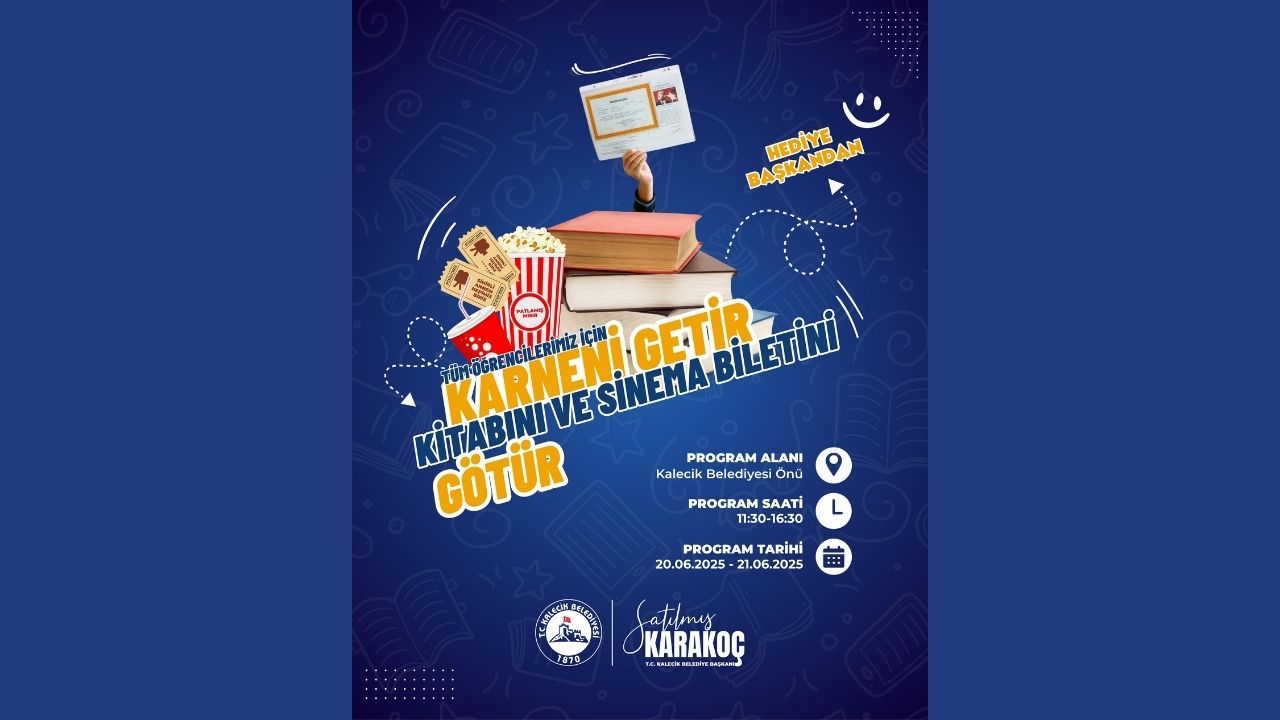 Karneni getir, kitabını ve sinema biletini götür etkinliği Kalecik’te yoğun ilgi gördü