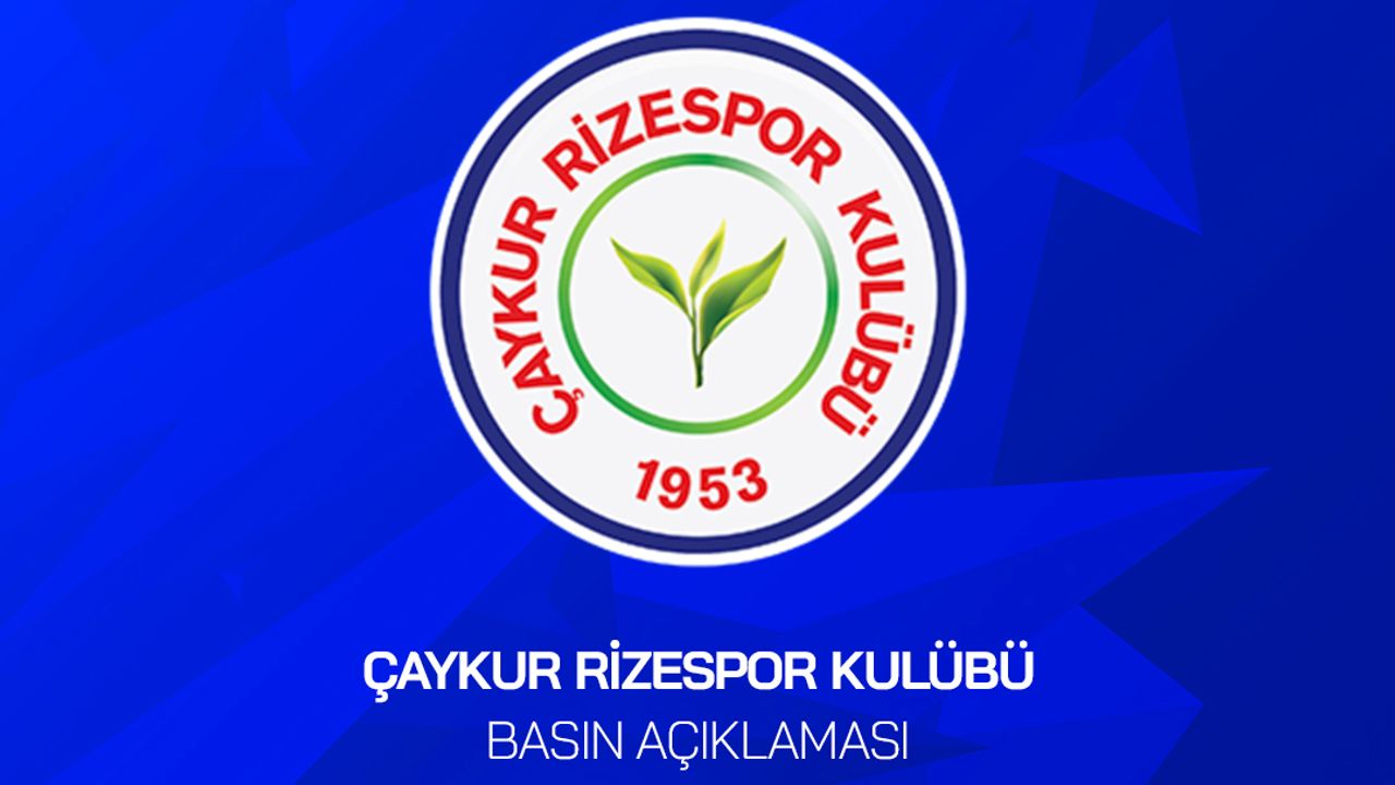 ÇaykurRizespor’dan TFF’ye Yeter Artık Durum