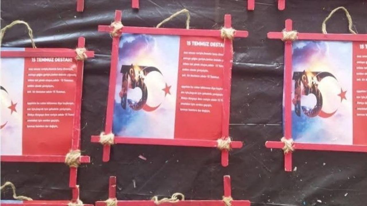 Kars’ta özel gereksinimli bireylerden 15 Temmuz’a anlamlı tablo