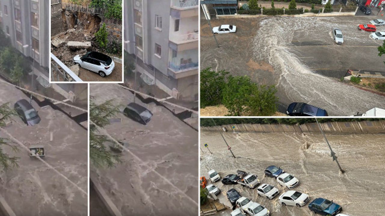 ra’da sağanak sele dönüştü: Alt geçitleri sel bastı, çatılar uçtu
