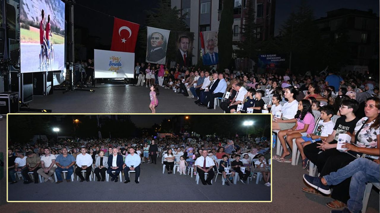 Isparta Davraz Mahallesi’nde açık havada sinema keyfi yaşandı