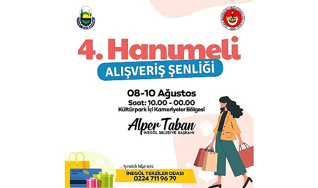 İnegöl’de Hanımeli Alışveriş Şenliği Başlıyor: Üç Gün Alışveriş Keyfi