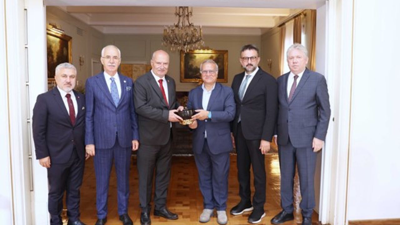 ATO Başkanı Baran ve heyetinden İtalya Büyükelçisi Marrapodi’ye ziyaret