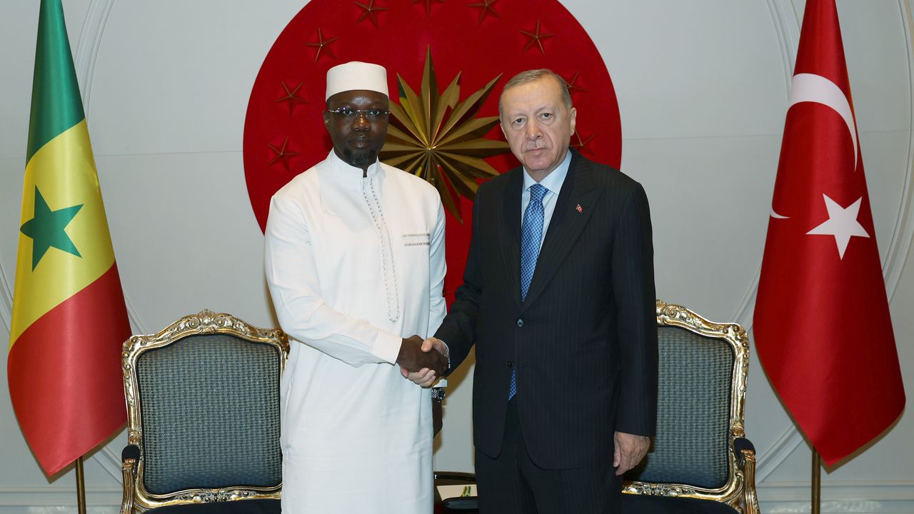 Cumhurbaşkanı Erdoğan, Senegal Başbakanı Ousmane Sonko’yu kabul etti