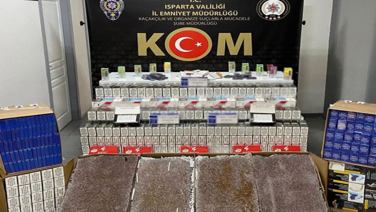 Isparta’da kaçakçılık oprasyonu