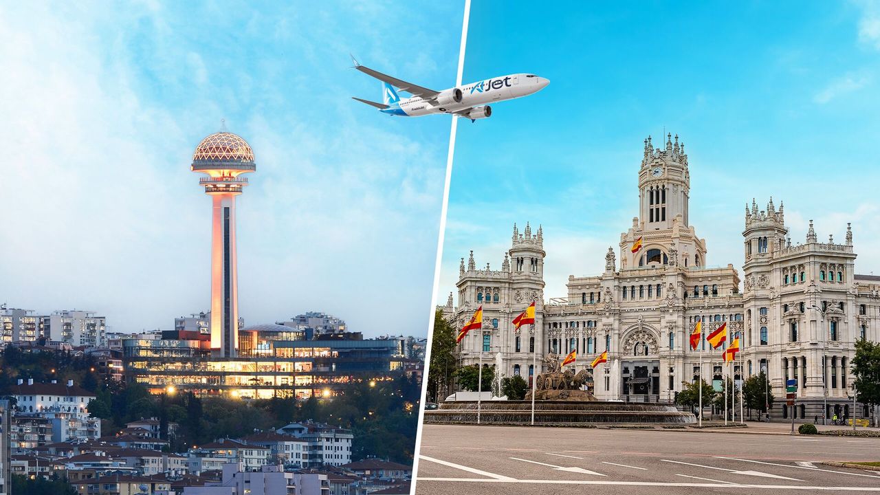 AJet Ankara’yı İspanya’ya bağlıyor: Başkent’ten İspanya’ya uçan ilk hava yolu