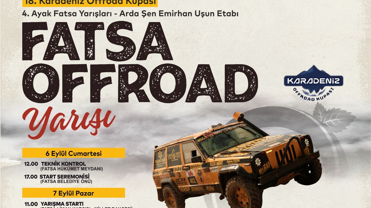 Fatsa’da offroad heyecanı yaşanacak