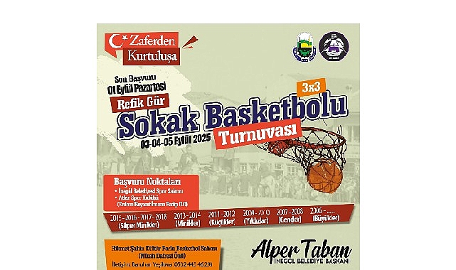 Sokak Basketbolu Turnuvası Başvuruları Başladı