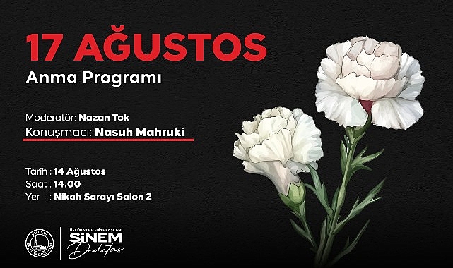 Üsküdar’da “17 Ağustos Anma Programı” Düzenlenecek