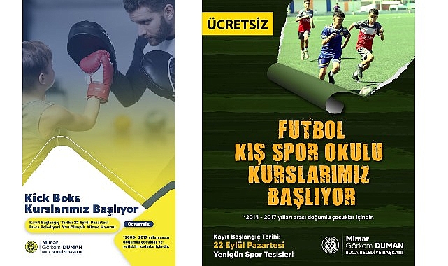 Buca Belediyesi’nden ücretsiz kick boks ve futbol kursları