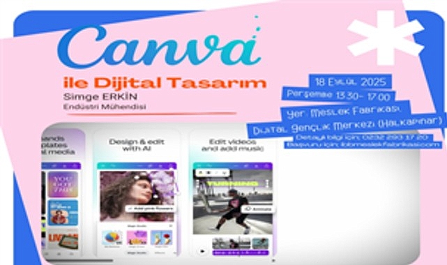 Dijital Gençlik Merkezi’nde “Canva” eğitimi başlıyor