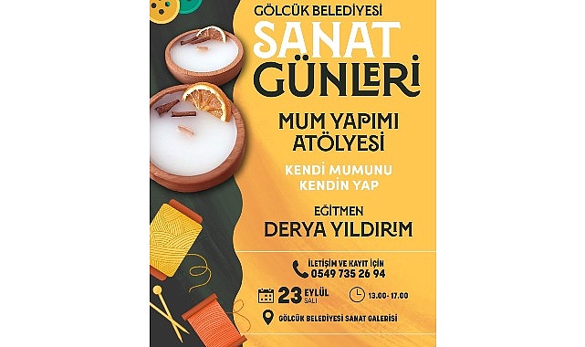 Gölcük Sanat Günleri Mum Yapımı Atölyesi ile Sürecek