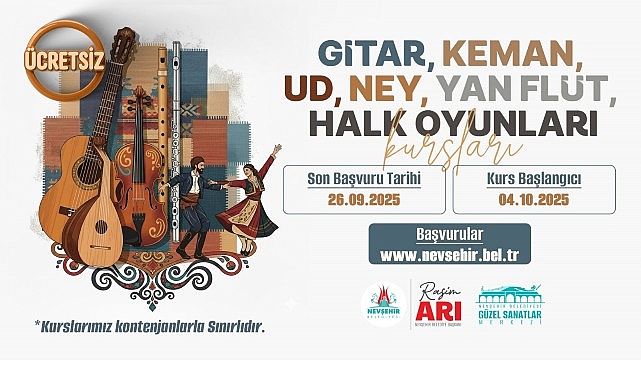 Güzel Sanatlar Merkezi’mizin Yeni Dönem Kurslarını Kaçırmayın