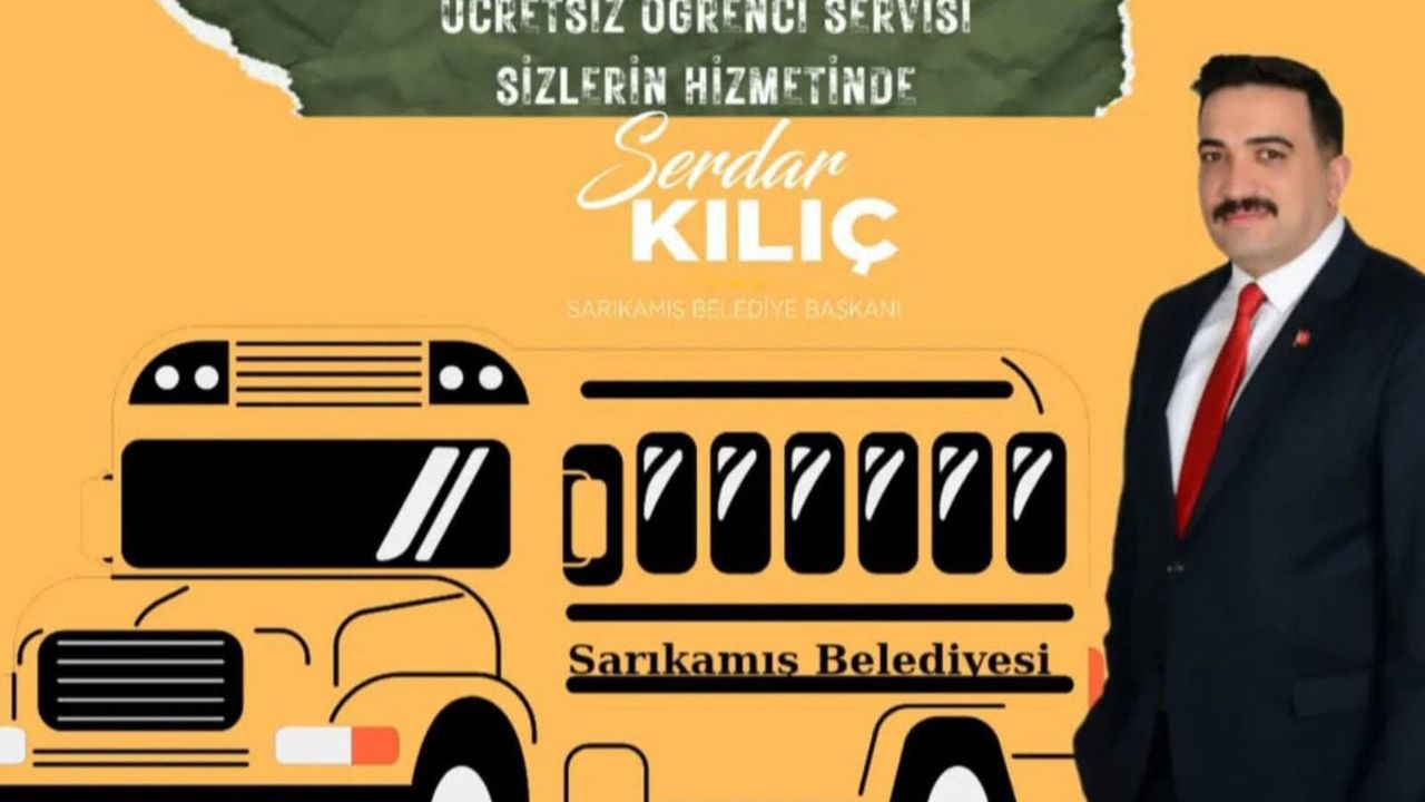 Başkan Serdar Kılıç’tan eğitime destek: Ücretsiz servis hizmeti bu yıl da devam ediyor