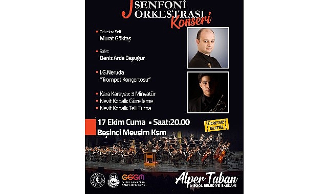 Bursa Bölge Devlet Senfoni Orkestrası İnegöl’de Sahne Alıyor