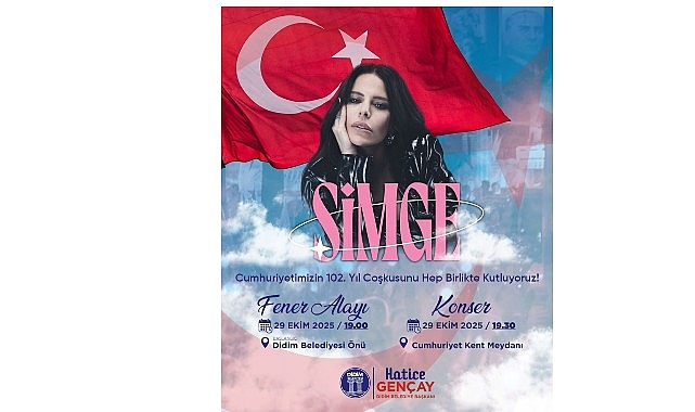 Didim’de 29 Ekim Cumhuriyet Bayramı Simge Konseriyle Kutlanacak