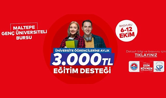 Maltepe Belediyesi’nden üniversite öğrencilerine 30 bin lira destek