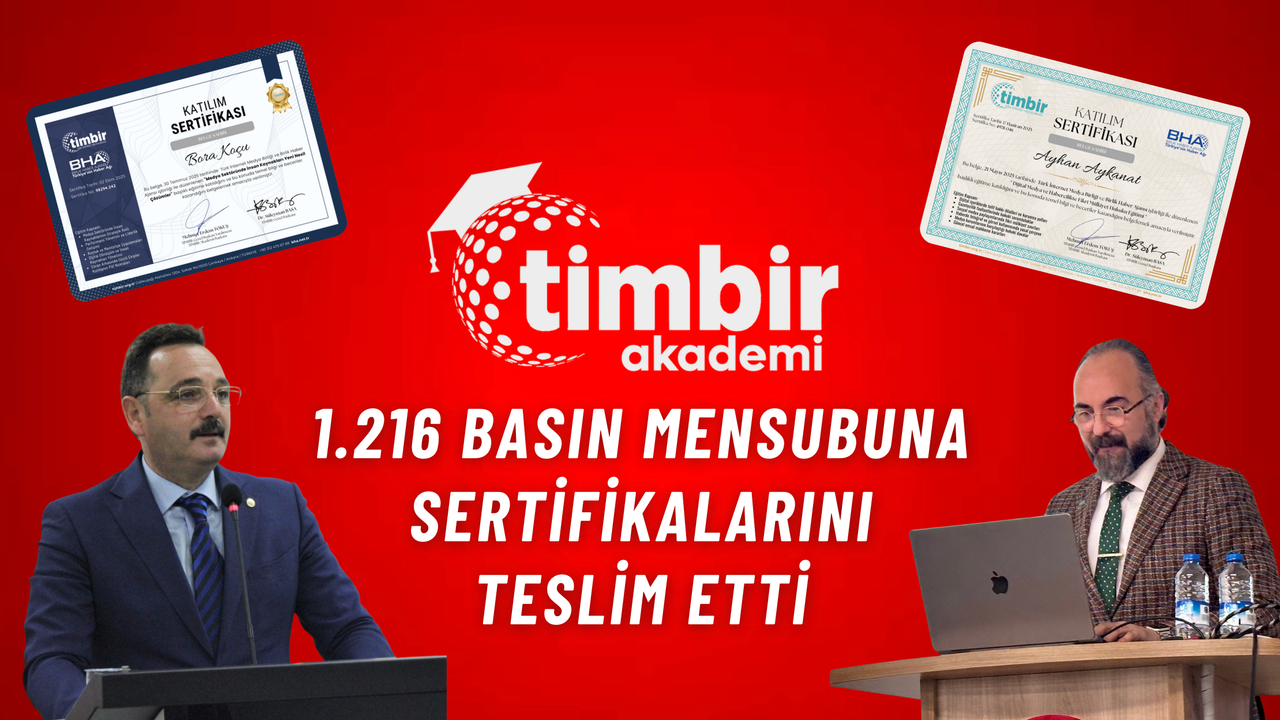 TİMBİR Akademi, 1.216 basın mensubuna sertifikalarını teslim etti