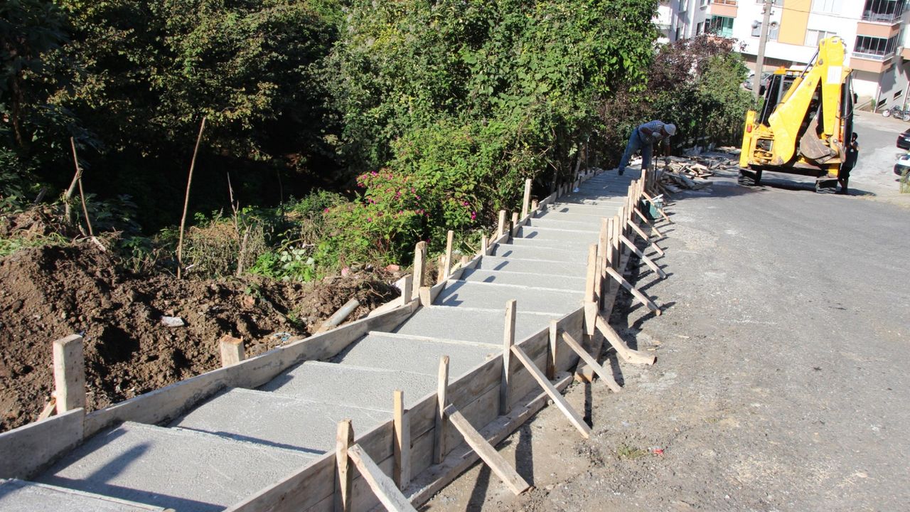 Giresun Belediyesi 100 metrelik merdiven yapıyor