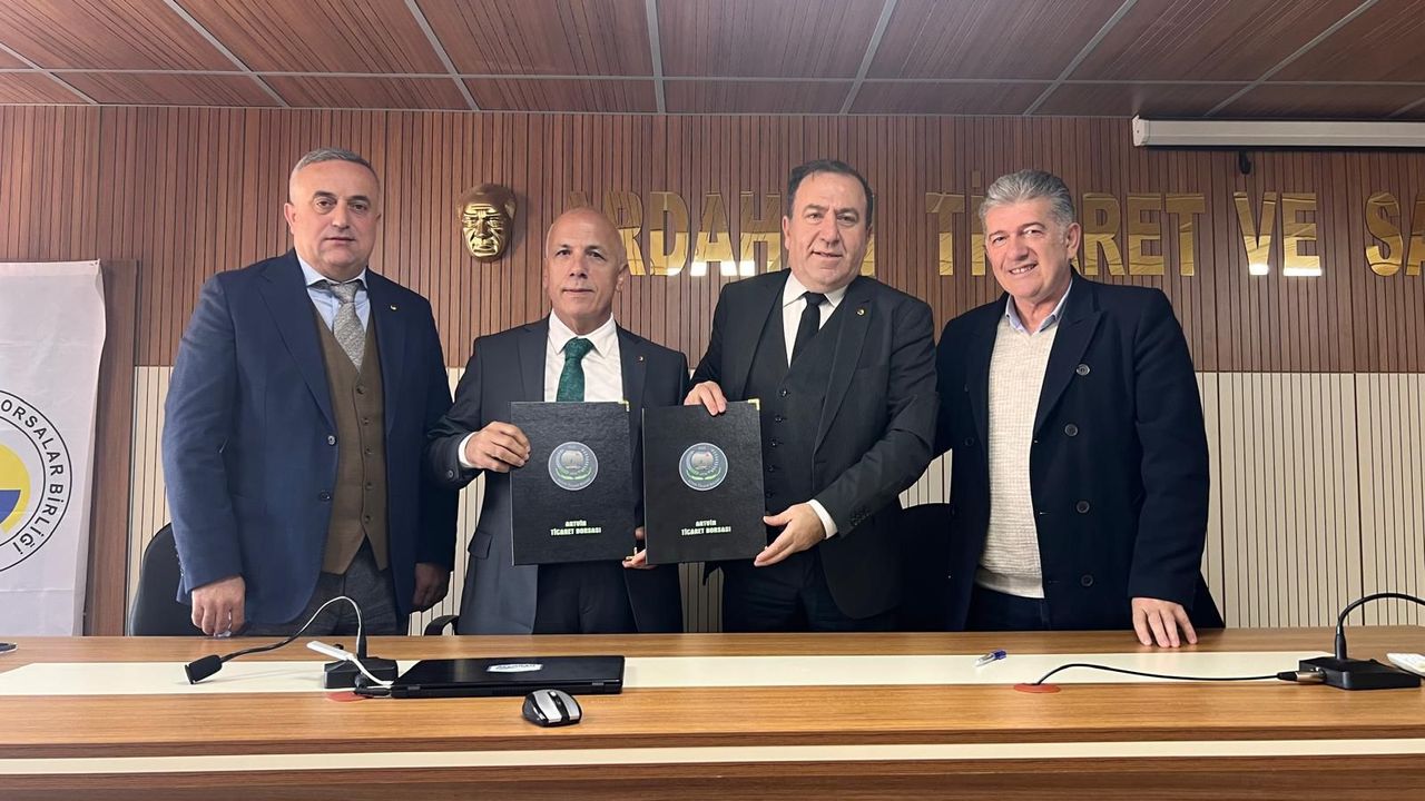 Artvin Ticaret Borsası ile Ardahan Ticaret ve Sanayi Odası Kardeş oda oldu