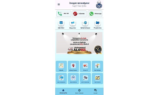 İnegöl Belediyesi’nin Tüm Hizmetleri Cebinizde
