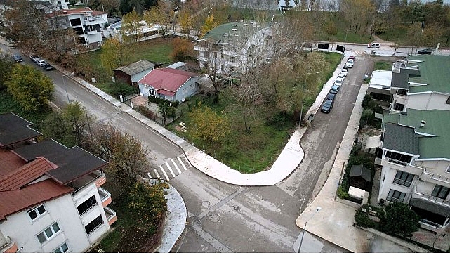 Başiskele sahilde 1. etap yaya kaldırımları tamam