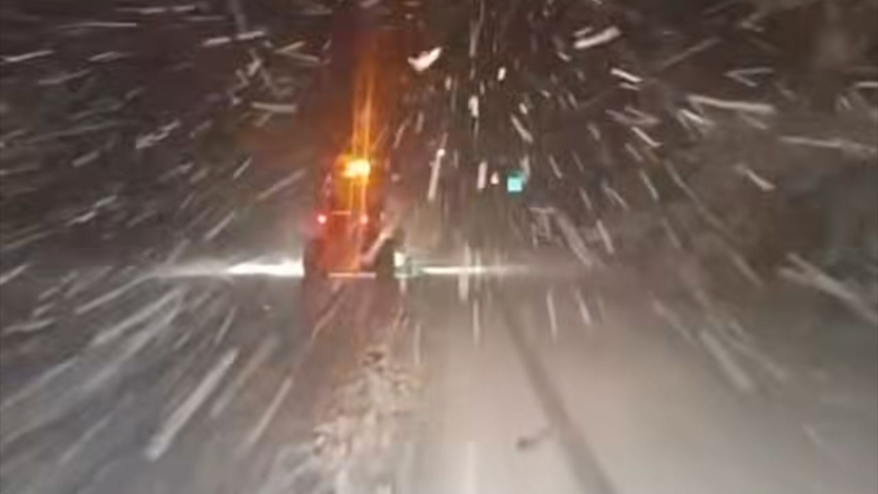 Alacabel’de kar yağışı başladı