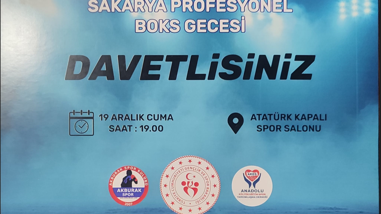Sakarya’da ‘Profesyonel Boks Gecesi’ etkinliği