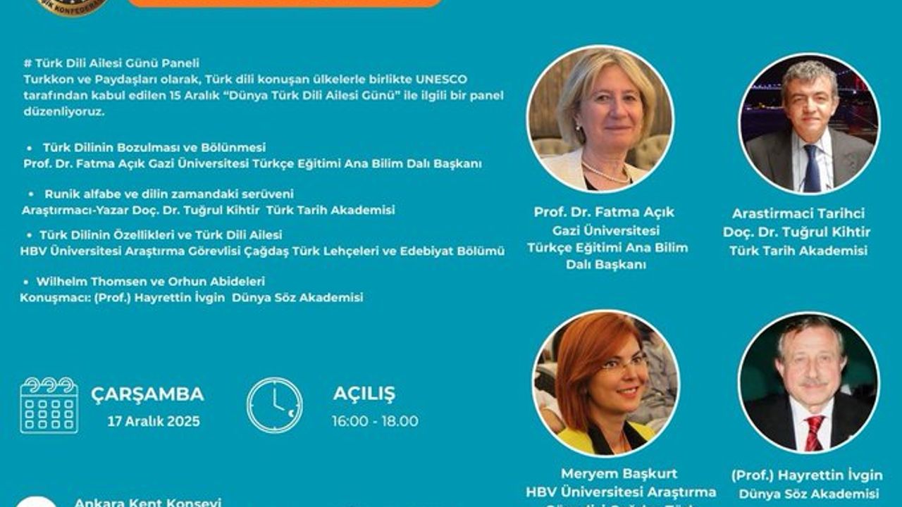 ra Kent Konseyi’nde Dünya Türk Dili Ailesi Günü paneli düzenlenecek