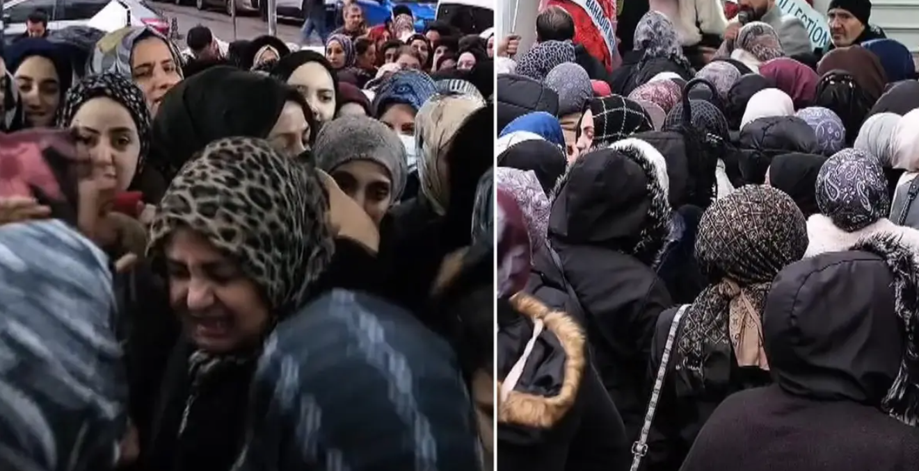 Sultangazi’de “Yüzde 50 İndirim” İzdihamı: Kapılar Açılınca Ortalık Karıştı!