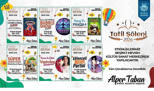 İnegöl’de Ara Tatil Çocuklar İçin Şölene Dönüşüyor