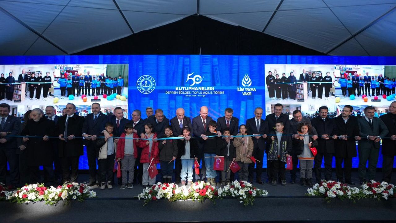 Deprem Bölgesinde 50. Yıl Kütüphaneleri Açıldı