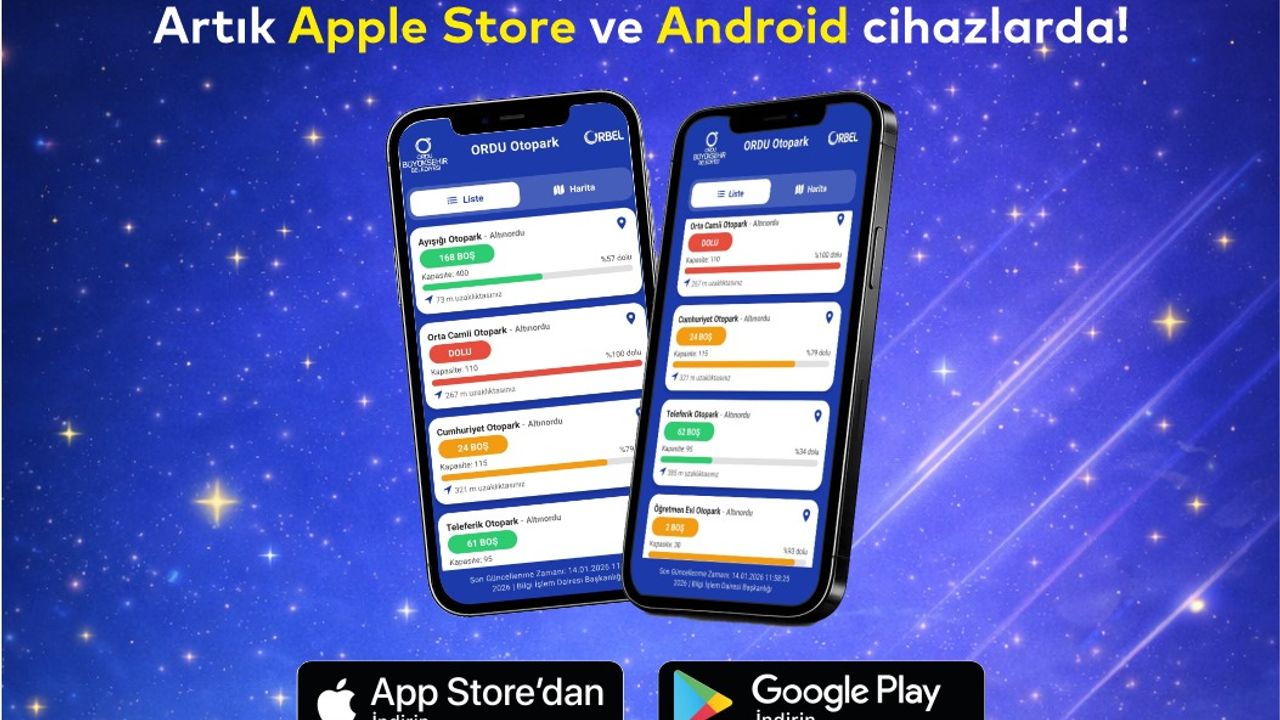 Ordu’da otopark bulmak çok kolay!