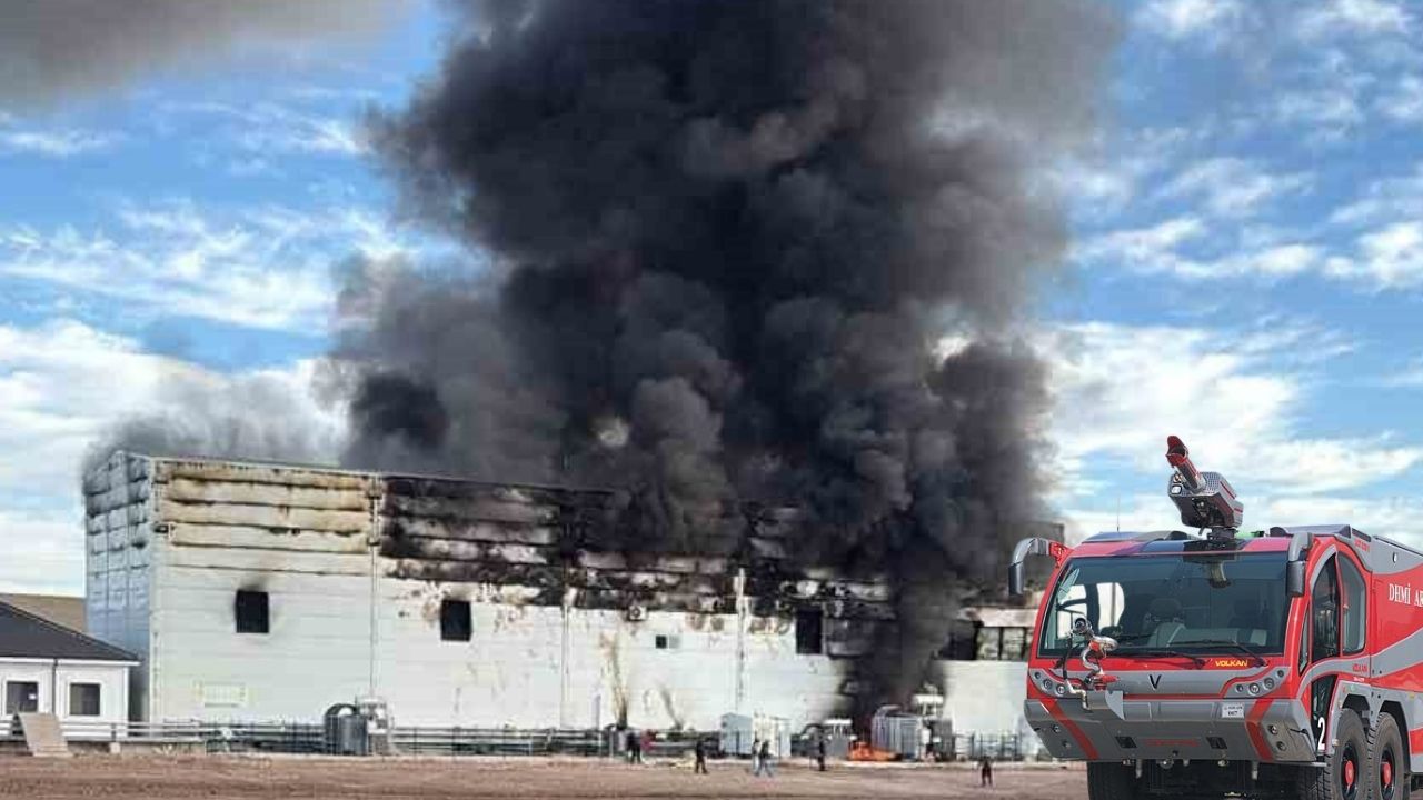 Afyonkarahisar’da elektrik üretim tesisinde yangın çıktı