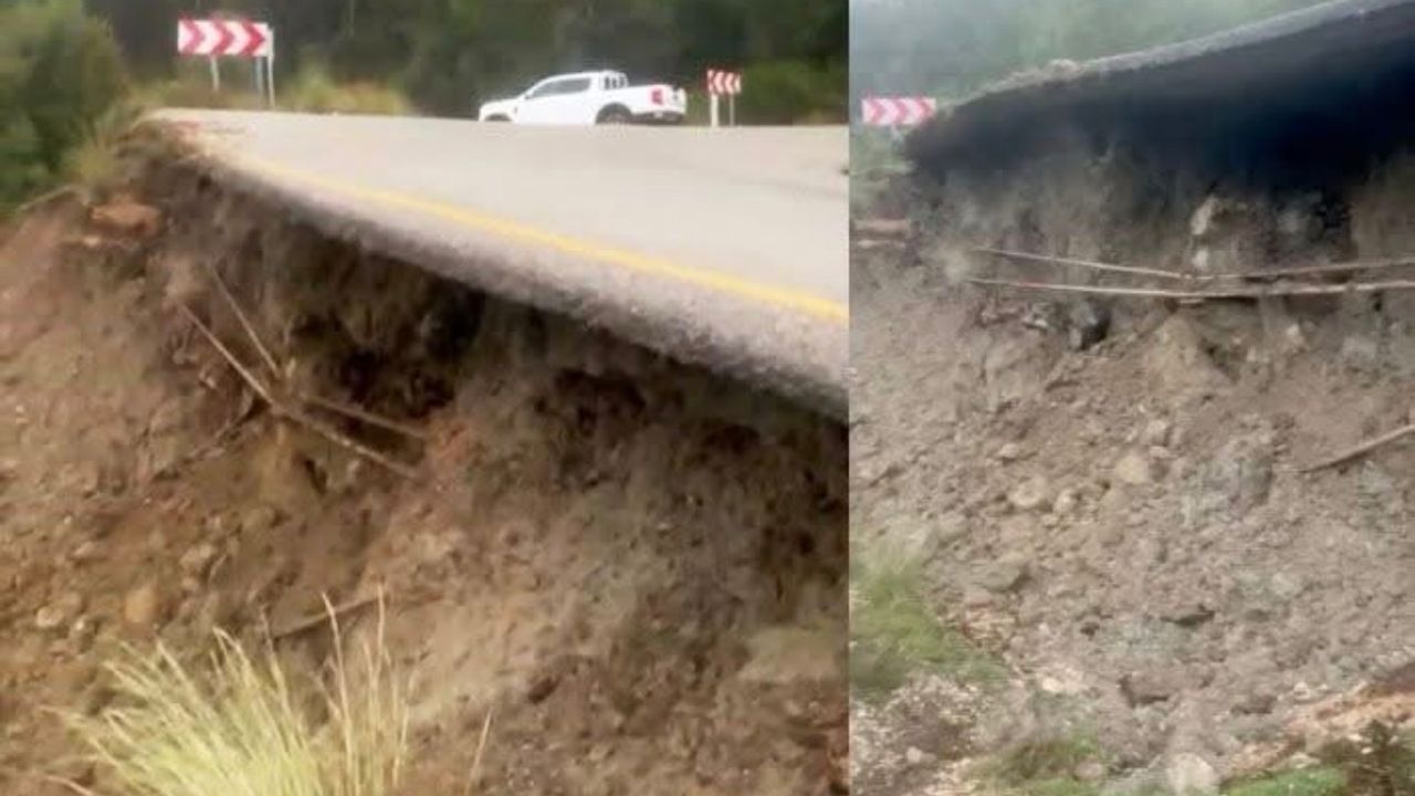 Çıralı’da heyelan: Yol tek şeride düştü, elektrikler kesildi