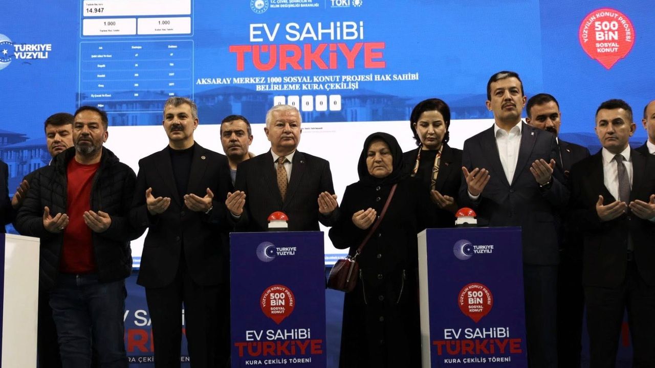 Aksaray’da TOKİ kurası çekildi: 2 bin 353 aile ev hayaline kavuştu