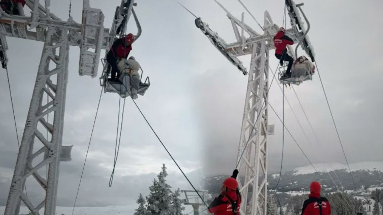 Uludağ’da telesiyej arızası: Yolcular mahsur kaldı