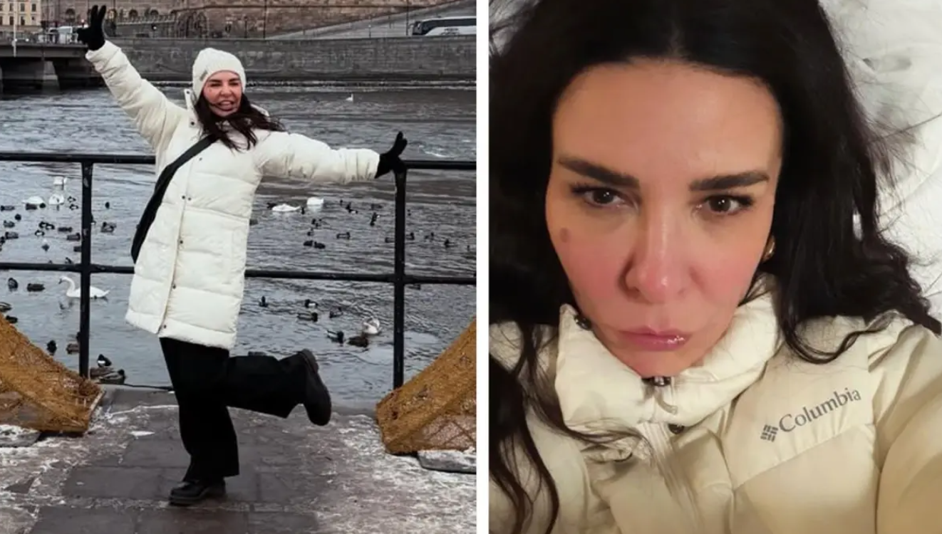 Stockholm’de -13 Derece Şoku: Fatma Turgut’un Yüzü Buz Tuttu!