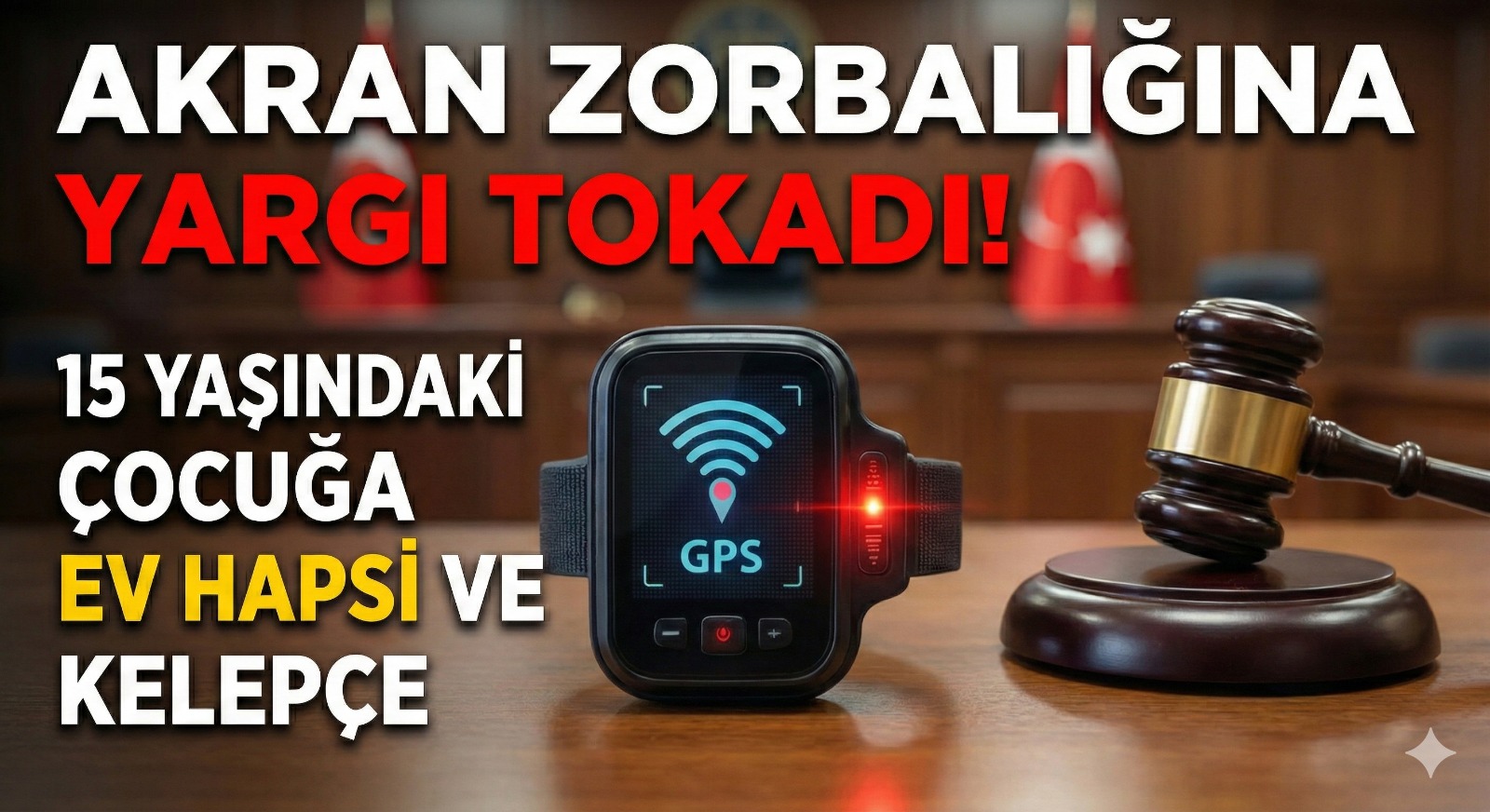 AKRAN ZORBALIĞINA YARGI TOKADI! 15 YAŞINDAKİ ÇOCUĞA EV HAPSİ VE KELEPÇE