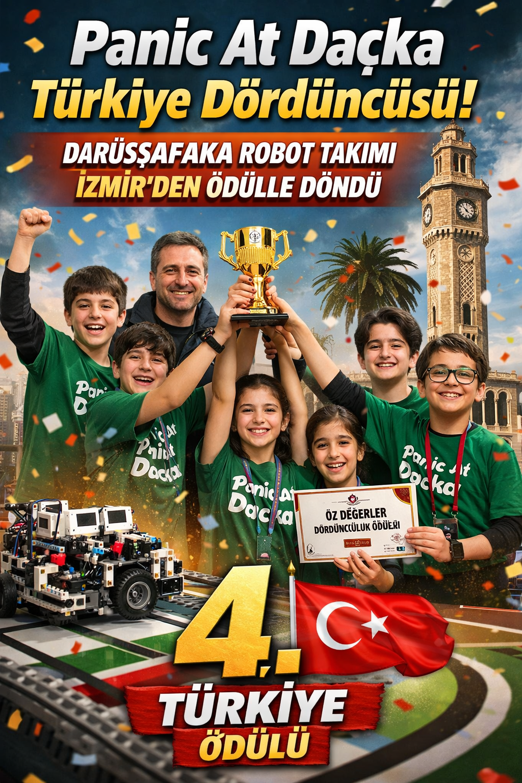 Panic At Daçka Türkiye Dördüncüsü: Darüşşafaka Robot Takımı İzmir’den Ödülle Döndü